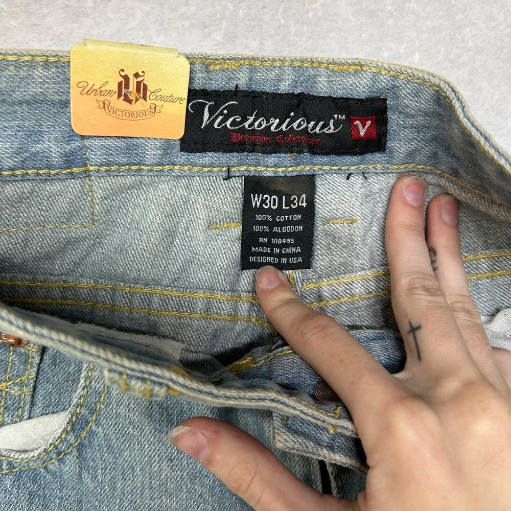 Victorious 105 Straight Fit Jeans‎ Men's Blue Denim Mid Rise Classic - 30X35 NWT